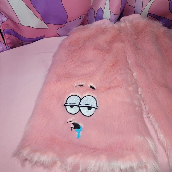 Dolls Kill Spongebob Patrick Pink Faux Fur Leg Warmers Cosplay Halloween Costume - Picture 3 of 12